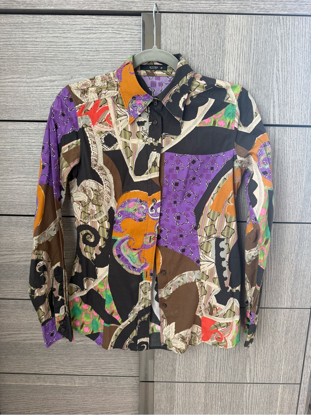 Etro Women's Multicolor Patterned Long-Sleeve Button Down Shirt